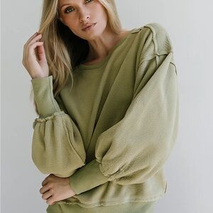 Belle Fleece Pullover Sweater NWT